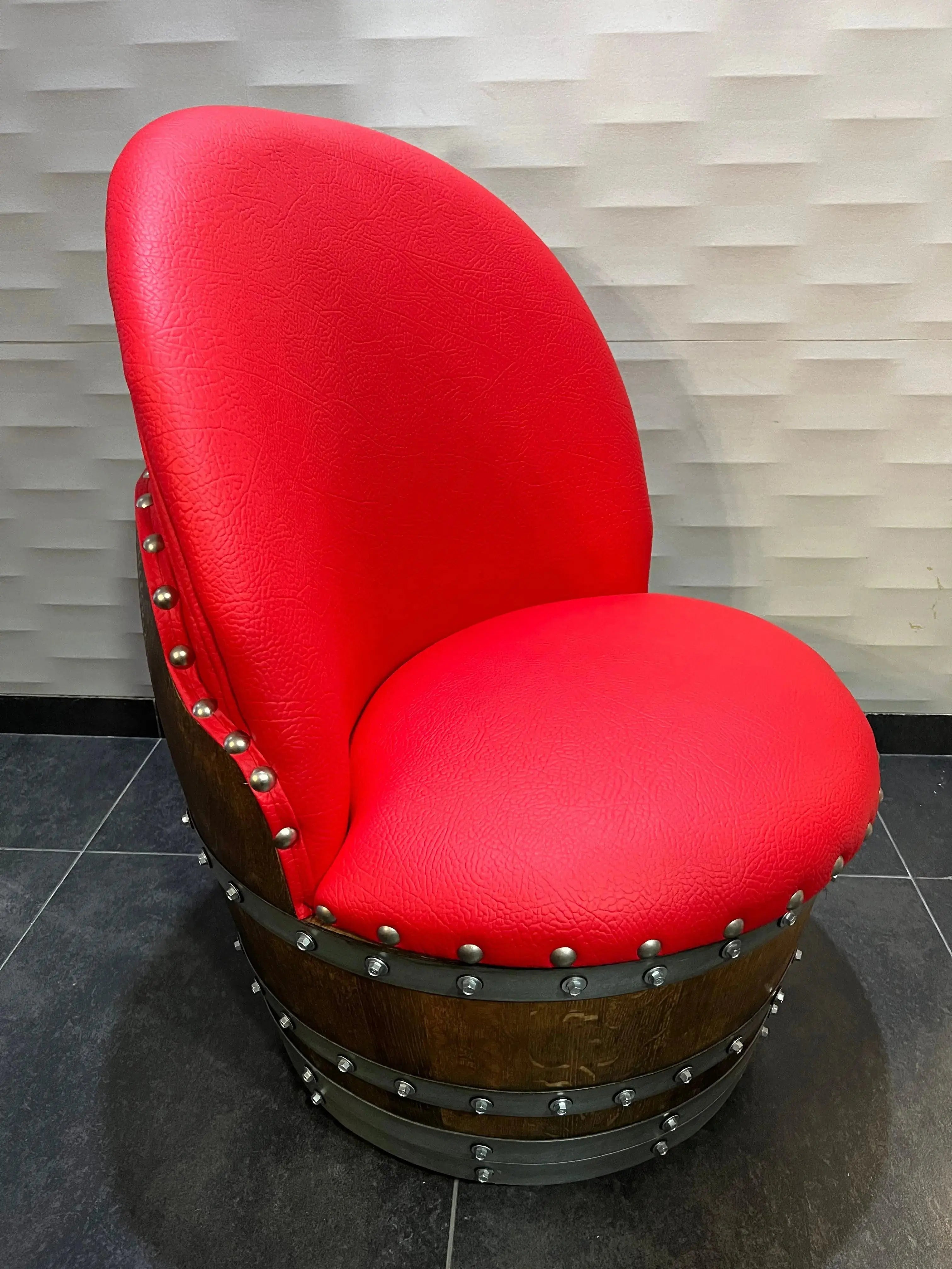 Wine Barrel Full Round Coffee Table Set with 2 Chairs - Rustic Whiskey Barrel Furniture Set - Handmade Solid Oak - Free Shipping Oak Wood Wine Barrels