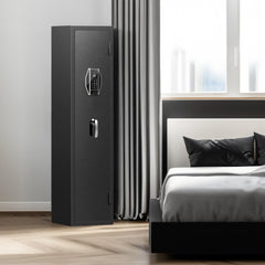 3 - 4 rifle and handgun safes, quick fingerprint with detachable rack and 2 adjustable gun slots - Bro Dreams