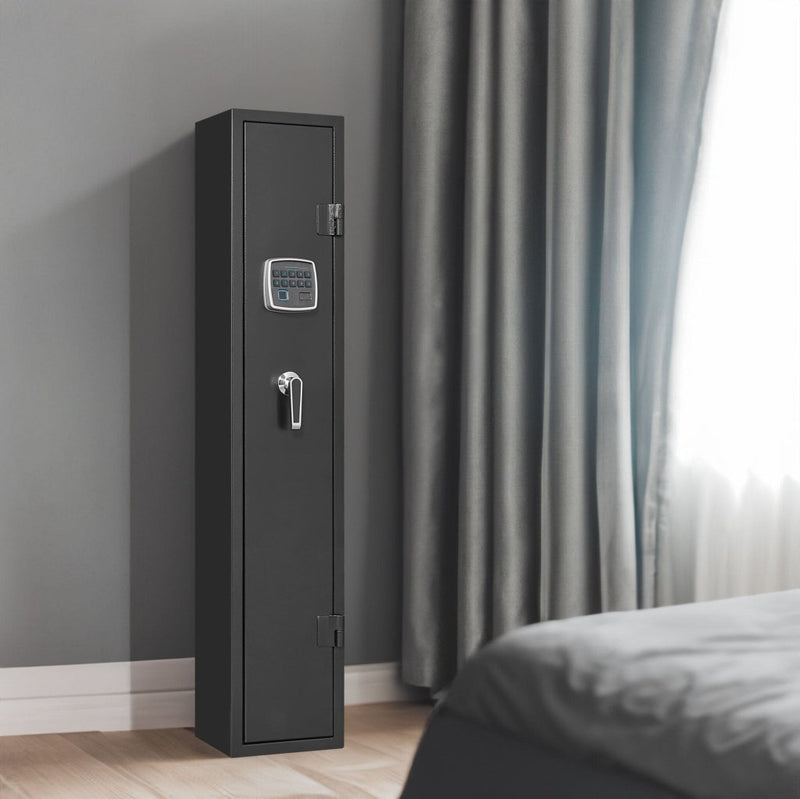 5 gun safes with 3 pistol pockets, quick access biometric adjustable heavy - duty gun rack mounted gun safes - Bro Dreams