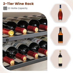5 - tier Wine Rack Table with Glasses Holder - Bro Dreams