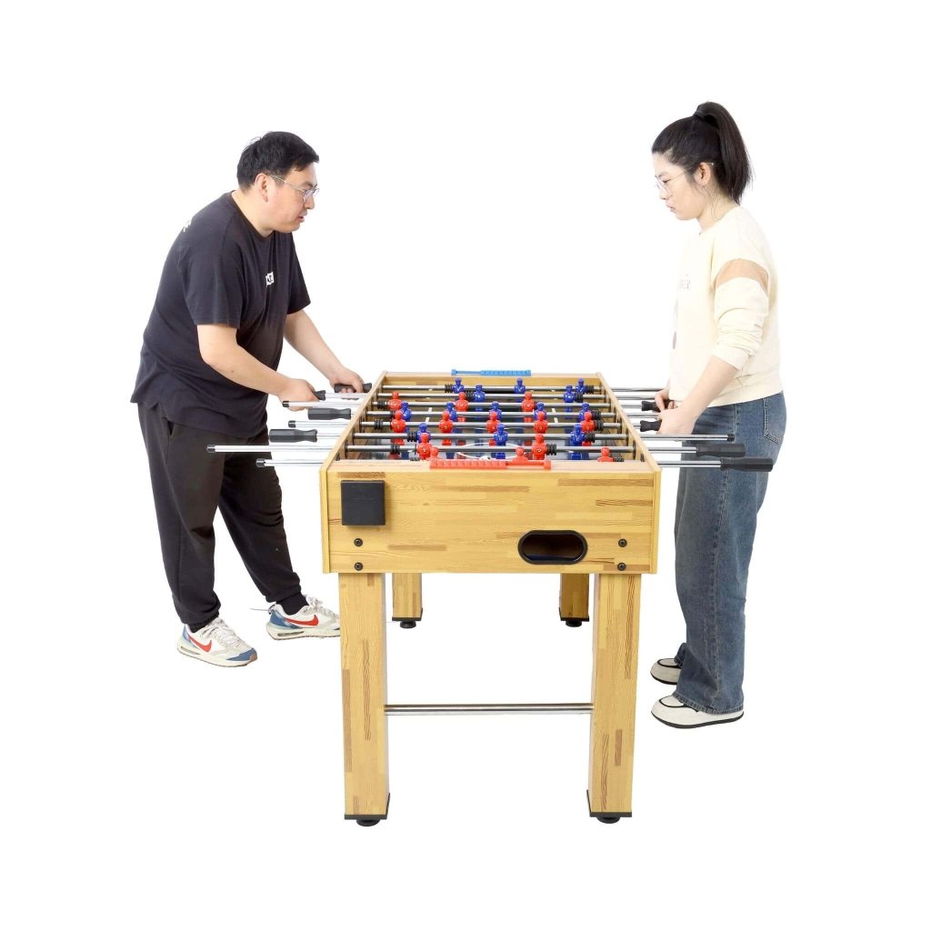 54 - Inch Hurricane Light Cherry Foosball Table With Accessories (SAK38651) - Bro Dreams