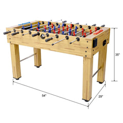 54 - Inch Hurricane Light Cherry Foosball Table With Accessories (SAK38651) - Bro Dreams