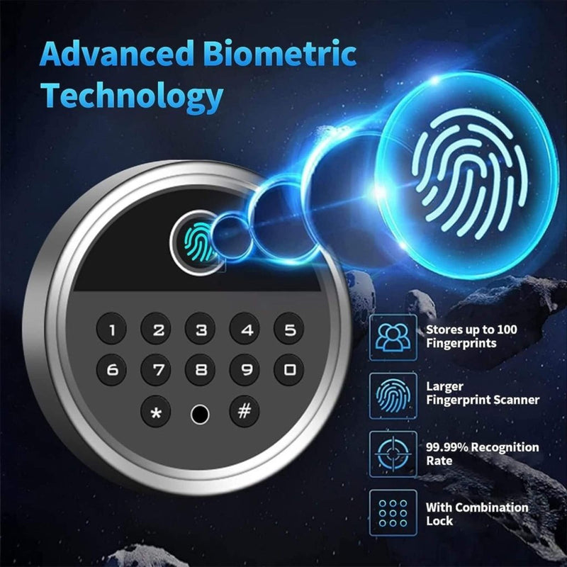 57" Heavy - Duty Anti - Theft Fireproof Biometric Gun Rifle Pistol Safe For Home, 11 - 12 Guns (SAK53816) - Bro Dreams