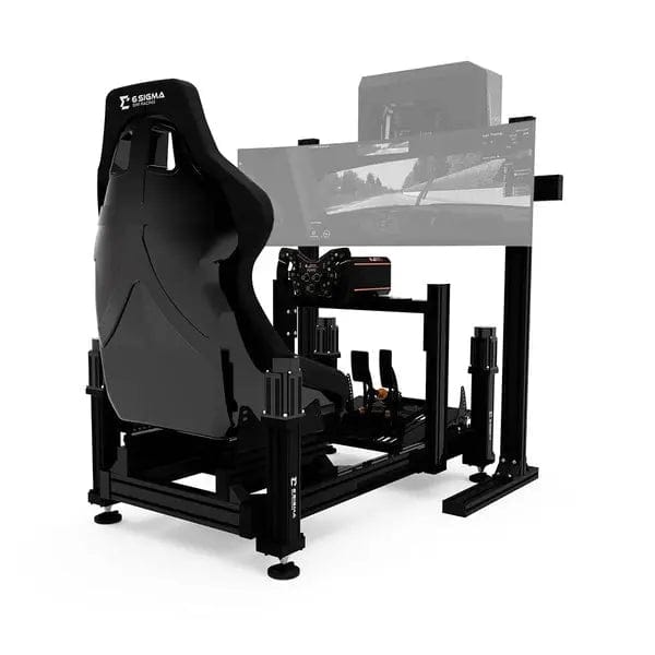 6 Sigma Performance Pedal Tray / Single Monitor Stand with PC mount / Mimo 4 Lite 6S-80 / Asetek La Prima Bundle