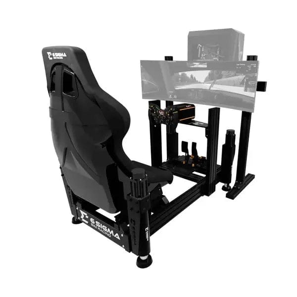 6 Sigma Performance Pedal Tray / Single Monitor Stand with PC Mount / Mimo 6 6S-120 / Asetek Forte Bundle