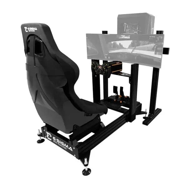 6 Sigma Performance Pedal Tray / Single Monitor Stand with PC Mount / None 6S-120 / Asetek Forte Bundle