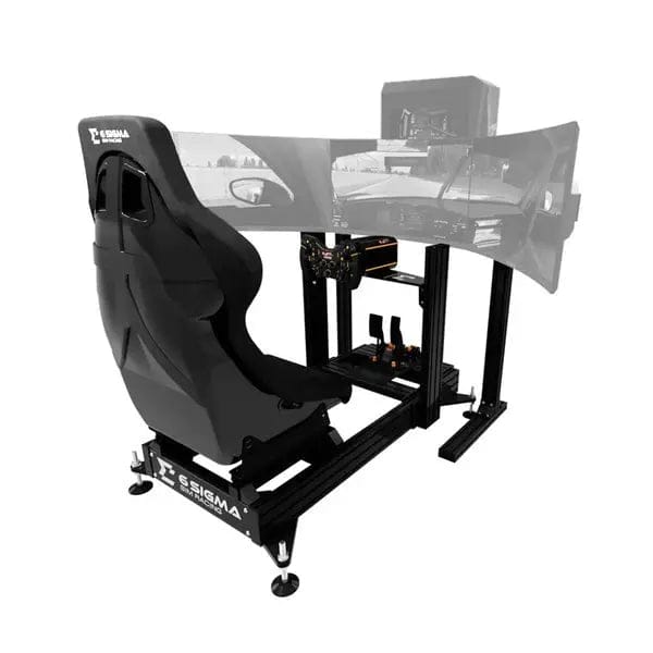 6 Sigma Performance Pedal Tray / Triple Monitor Stand with PC Mount / None 6S-120 / Asetek Forte Bundle