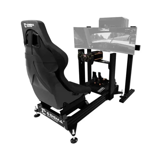 6 Sigma Standard Pedal Tray / Single Monitor Stand with PC Mount / None 6S-120 / Asetek Forte Bundle