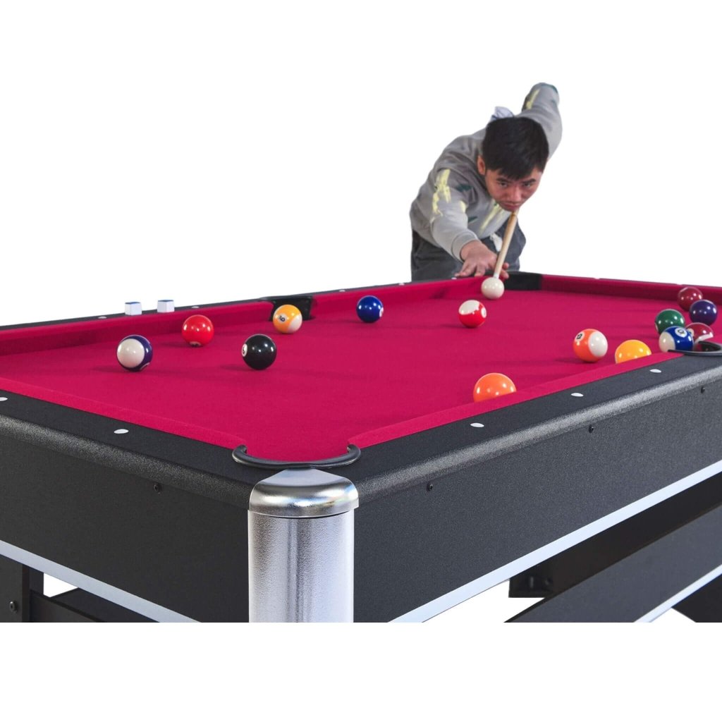 6FT Premium Wooden Multifunctional Pool Table With Table Tennis Top (SAK62741) - Bro Dreams