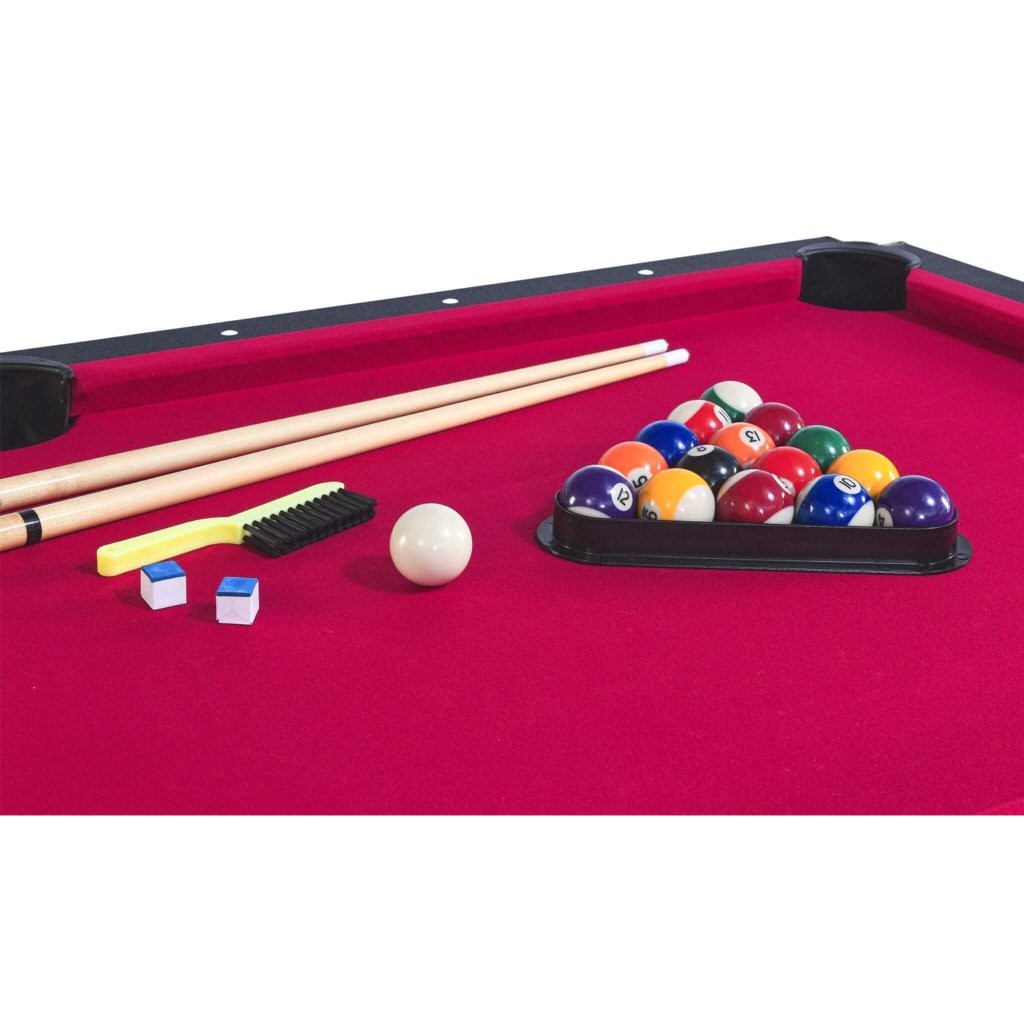 6FT Premium Wooden Multifunctional Pool Table With Table Tennis Top (SAK62741) - Bro Dreams