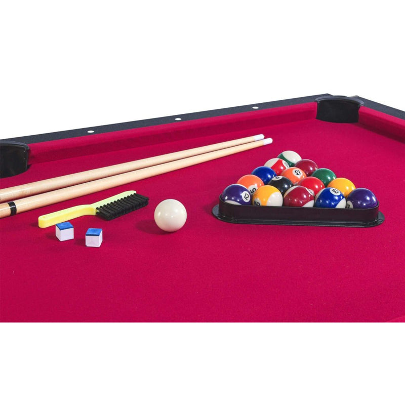 6FT Premium Wooden Multifunctional Pool Table With Table Tennis Top (SAK62741) - Bro Dreams