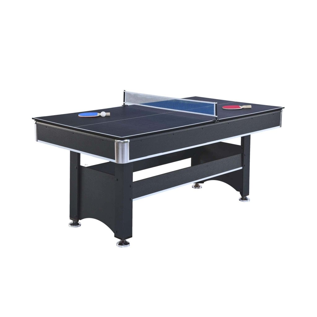6FT Premium Wooden Multifunctional Pool Table With Table Tennis Top (SAK62741) - Bro Dreams