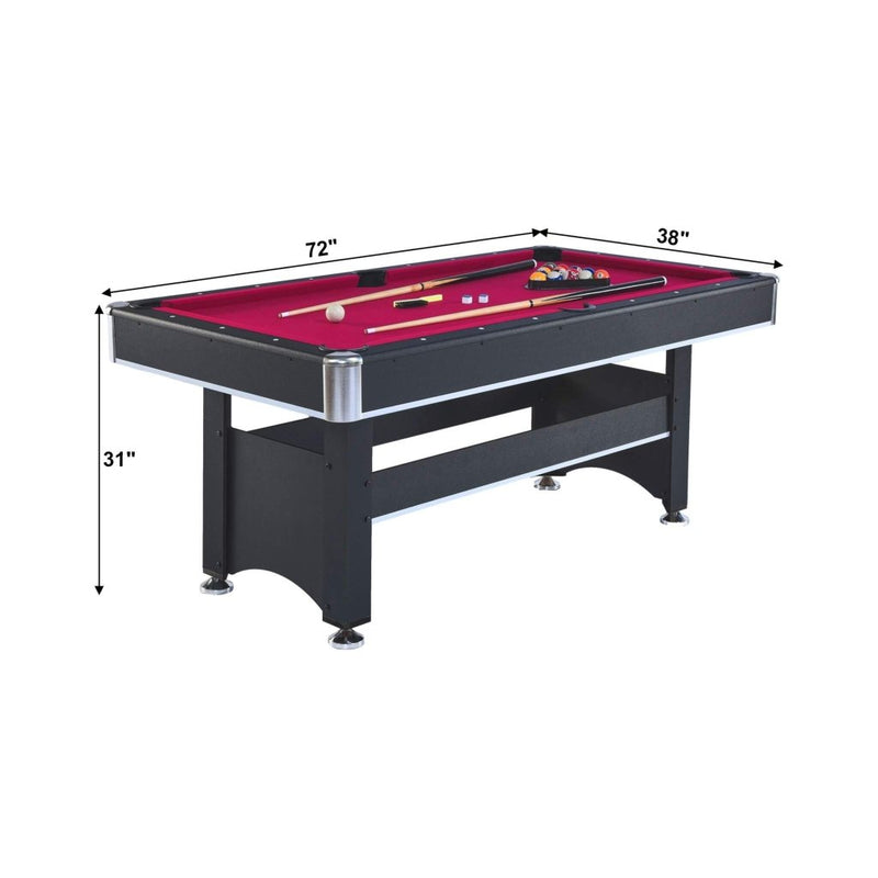 6FT Premium Wooden Multifunctional Pool Table With Table Tennis Top (SAK62741) - Bro Dreams