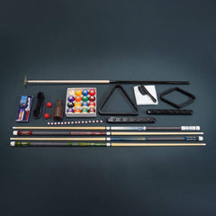 8FT Premium Professional Regal Slate Modern Graphite Solid Wood Billiard Pool Table Wtih Custom Table Cloth (SAK64029) - Bro Dreams