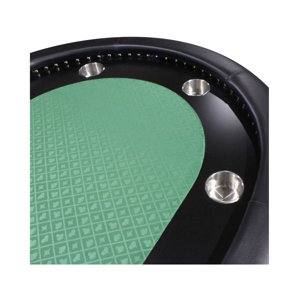 96 - Inch Premium 10 - Player Poker Table With Cup Holders And Chip Tray (SAK16495) - Bro Dreams