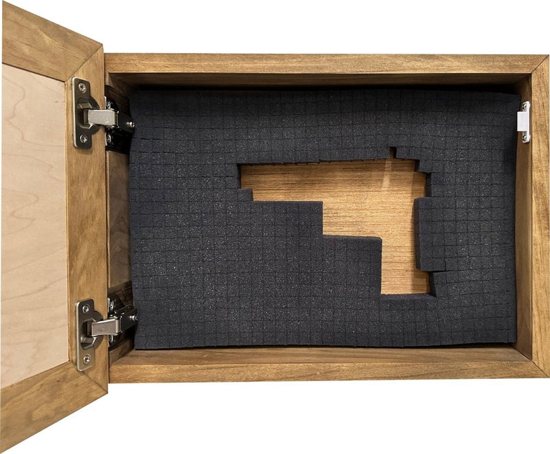 American Flag Gun Cabinet We The People Decorative and Secure Hidden Gun Safe (Natural) - Bro Dreams