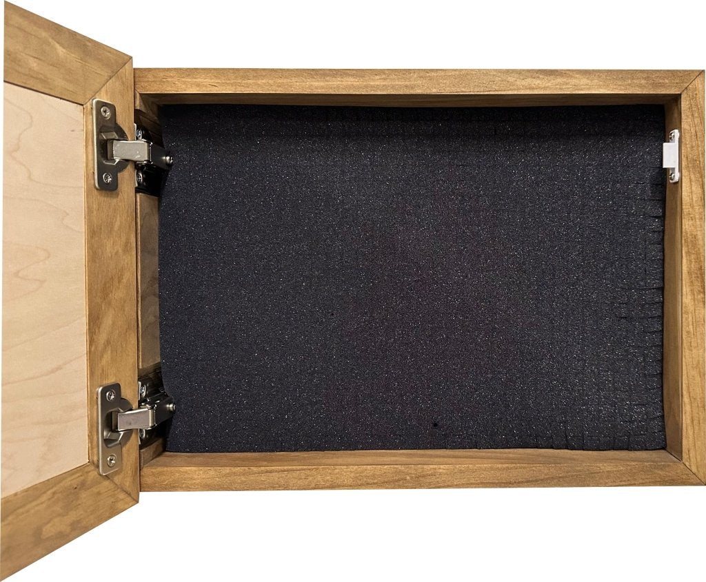 American Flag Gun Cabinet We The People Decorative and Secure Hidden Gun Safe (Natural) - Bro Dreams