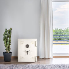 Barska 2.75 CF White Fireproof Jewelry Safe With Jewelry Storage Drawer (SAK69047) - Bro Dreams