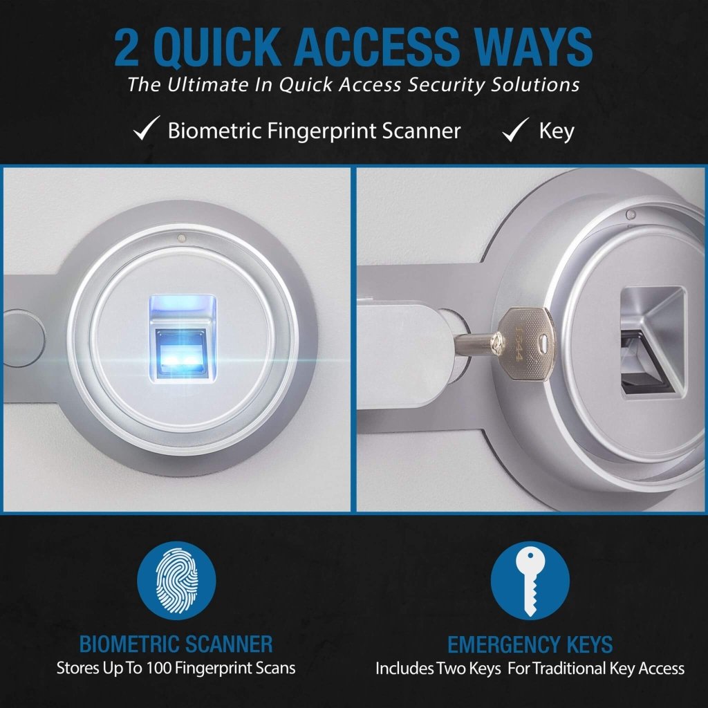 Barska 4.48 CF Large Heavy - Duty Fireproof Biometric Safe (SAK83490) - Bro Dreams