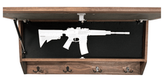 Birds in a Tree Large Gun Concealment Coat Rack - Handcrafted Wooden Gun Cabinets - Gun Shelf Hidden Storage for Rifles, Shotguns, & Handguns - Quick Access Hidden Wall Safe - Bro Dreams
