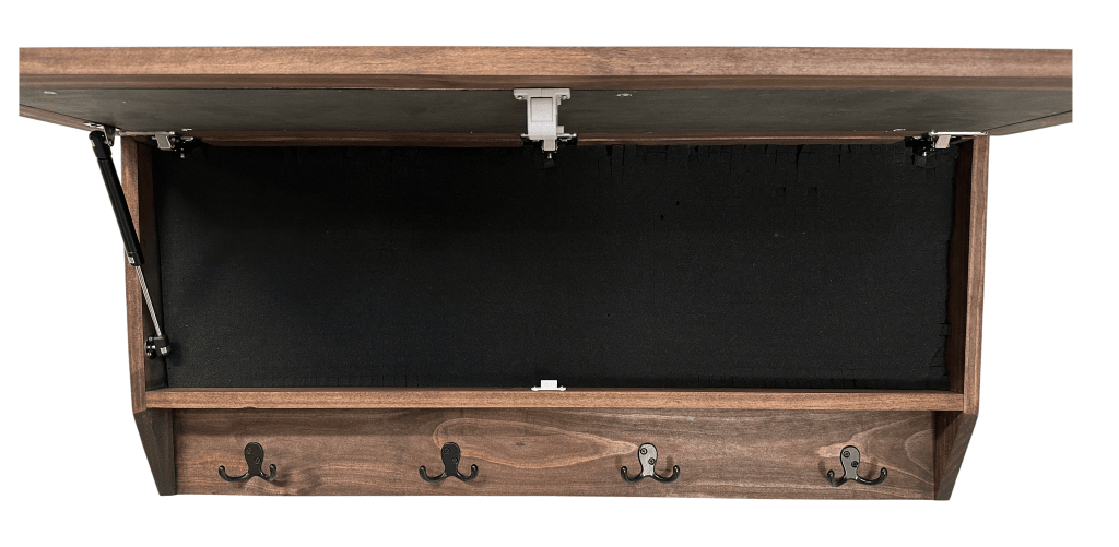Birds in a Tree Large Gun Concealment Coat Rack - Handcrafted Wooden Gun Cabinets - Gun Shelf Hidden Storage for Rifles, Shotguns, & Handguns - Quick Access Hidden Wall Safe - Bro Dreams