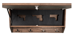 Birds in a Tree Large Gun Concealment Coat Rack - Handcrafted Wooden Gun Cabinets - Gun Shelf Hidden Storage for Rifles, Shotguns, & Handguns - Quick Access Hidden Wall Safe - Bro Dreams