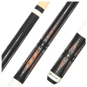 C.P.Dean Company Cue Stick 19oz Players Matte Black with Thuya and Snakewood Points