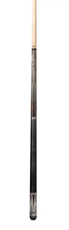 C.P.Dean Company Cue Stick K2 Matte Grey Curly, Snake/Black 8pt. Black Embossed Lizard Wrap