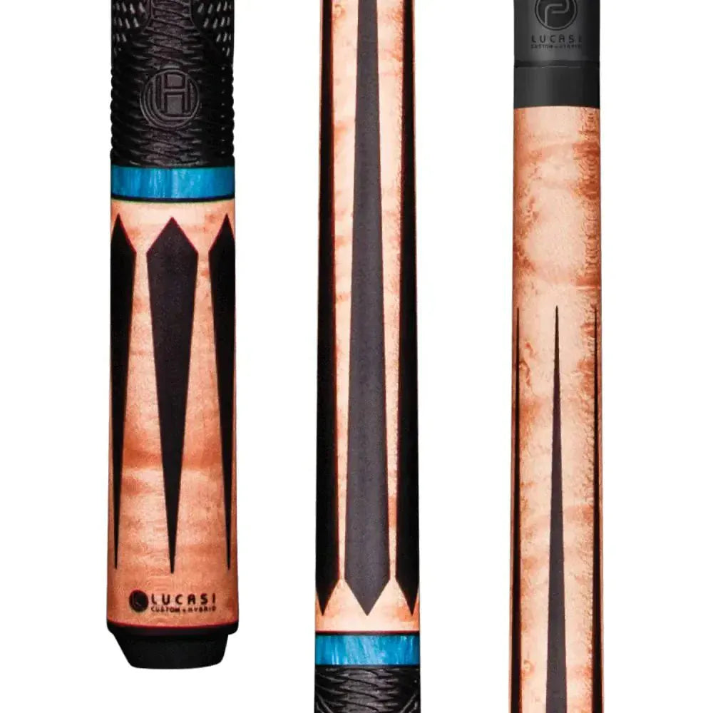 C.P.Dean Company Cue Stick Lucasi Pinnacle Coffee Wash Birdseye Maple/Black Cue With Carbon Fiber Tech Shaft