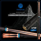 C.P.Dean Company Cue Stick Lucasi Pinnacle Coffee Wash Birdseye Maple/Black Cue With Carbon Fiber Tech Shaft