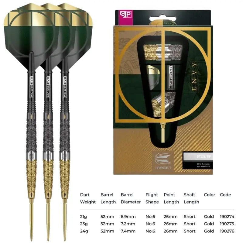 C.P.Dean Company Darts 01 / 21 Cult Envy Swiss Point Steel Tip Darts