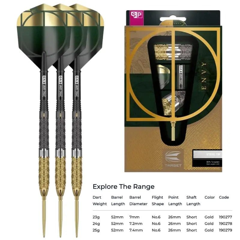 C.P.Dean Company Darts 02 / 23 Cult Envy Swiss Point Steel Tip Darts