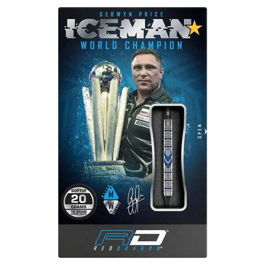 C.P.Dean Company Darts Gerwyn Price Iceman World Championship Steel Tip Darts - Midnight Edition