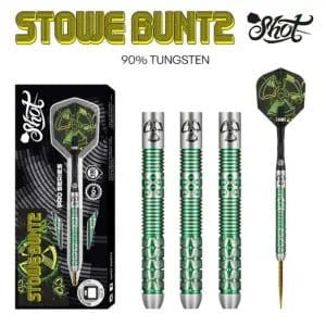 C.P.Dean Company Darts Pro Series-Stowe Buntz 2 Steel Tip Dart Set-90% Tungsten Barrels - 23G