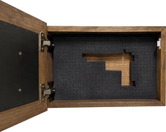 Decorative Gun Cabinet Wall - Mounted & Secure with a Cross and Exodus 22:2 - Gun safe To Securely Store Your Gun & Home Self Defense Gear - Bro Dreams