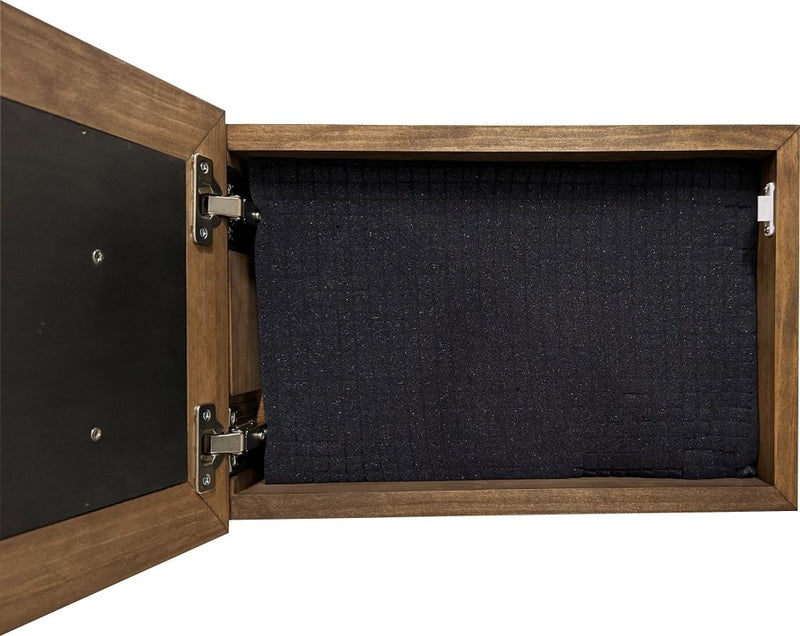 Decorative Gun Cabinet Wall - Mounted & Secure with a Cross and Exodus 22:2 - Gun safe To Securely Store Your Gun & Home Self Defense Gear - Bro Dreams