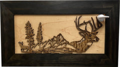 Decorative Secure Gun Cabinet with Deer Scene - Wall - Mounted Gun Safe To Securely Store Your Personal Protection - Bro Dreams