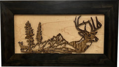 Decorative Secure Gun Cabinet with Deer Scene - Wall - Mounted Gun Safe To Securely Store Your Personal Protection - Bro Dreams