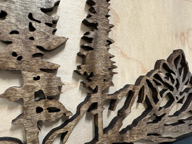 Decorative Secure Gun Cabinet with Deer Scene - Wall - Mounted Gun Safe To Securely Store Your Personal Protection - Bro Dreams