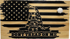 Dont Tread On Me Secure Decorative Wall - Mounted Gun Cabinet (Distressed) - Bro Dreams