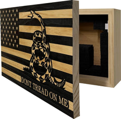 Dont Tread On Me Secure Decorative Wall - Mounted Gun Cabinet (Stripes) - Bro Dreams