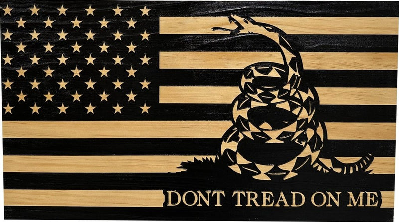 Dont Tread On Me Secure Decorative Wall - Mounted Gun Cabinet (Stripes) - Bro Dreams