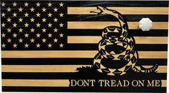 Dont Tread On Me Secure Decorative Wall - Mounted Gun Cabinet (Stripes) - Bro Dreams