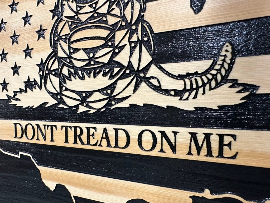 Dont Tread On Me Secure Decorative Wall - Mounted Gun Cabinet (Union) - Bro Dreams