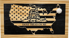 Dont Tread On Me Secure Decorative Wall - Mounted Gun Cabinet (Union) - Bro Dreams