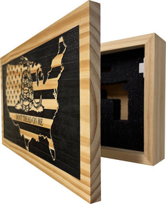 Dont Tread On Me Secure Decorative Wall - Mounted Gun Cabinet (Union) - Bro Dreams