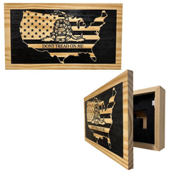 Dont Tread On Me Secure Decorative Wall - Mounted Gun Cabinet (Union) - Bro Dreams