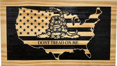 Dont Tread On Me Secure Decorative Wall - Mounted Gun Cabinet (Union) - Bro Dreams