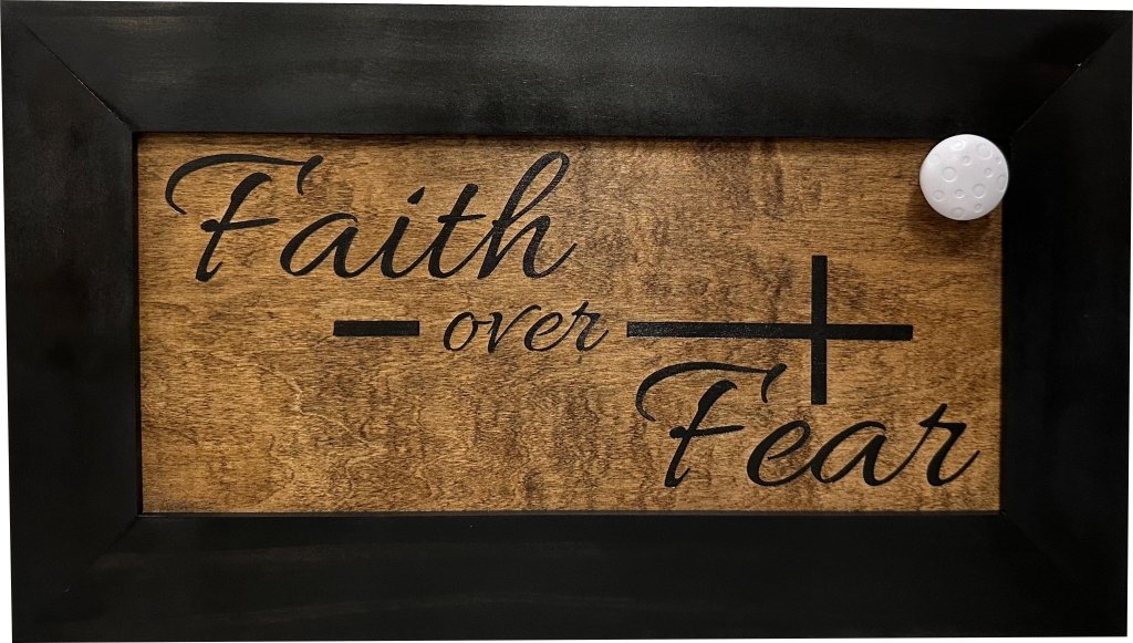 Faith Over Fear Decorative Wall - Mounted Secure Gun Cabinet - Bro Dreams