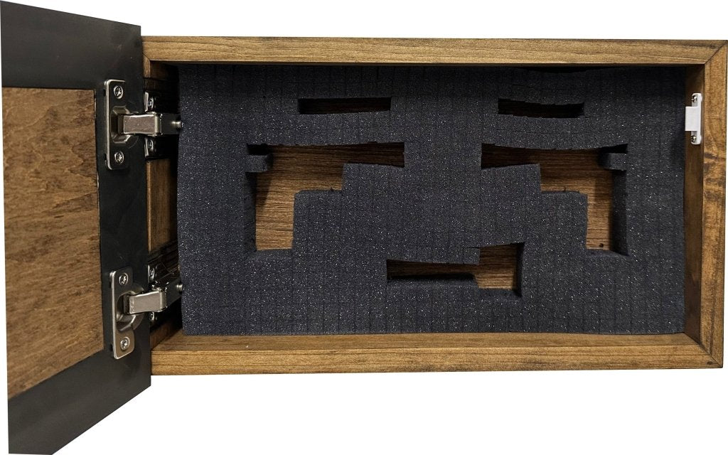 Faith Over Fear Decorative Wall - Mounted Secure Gun Cabinet - Bro Dreams